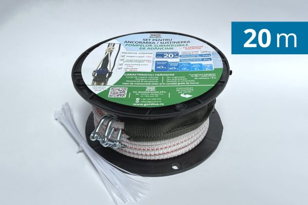 franghie poliester 8 mm ancorare pompa submersibila 20 m