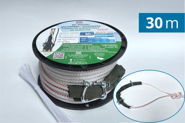 ancorare pompa submersibila franghie poliester 8 mm 30 m