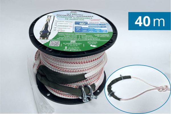 ancorare pompa submersibila franghie poliester 8 mm 40 m
